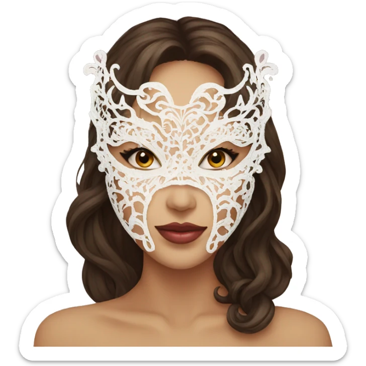 Lace mask sticker
