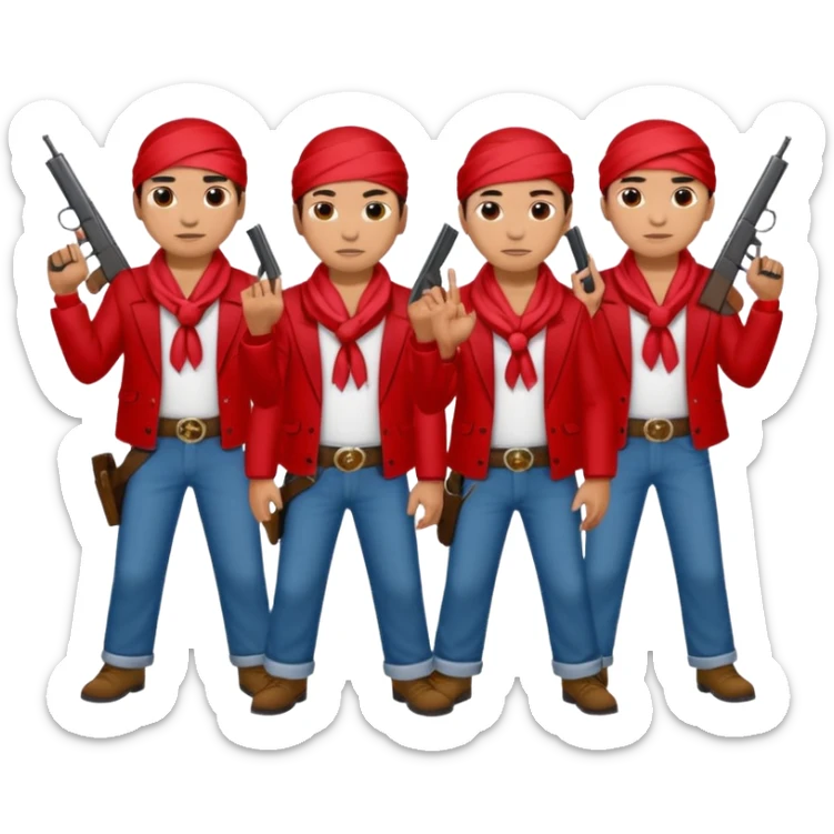 Norteño street gang repping gang signs and guns sticker