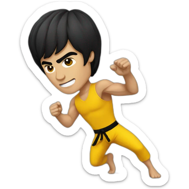 Bruce Lee en short sticker