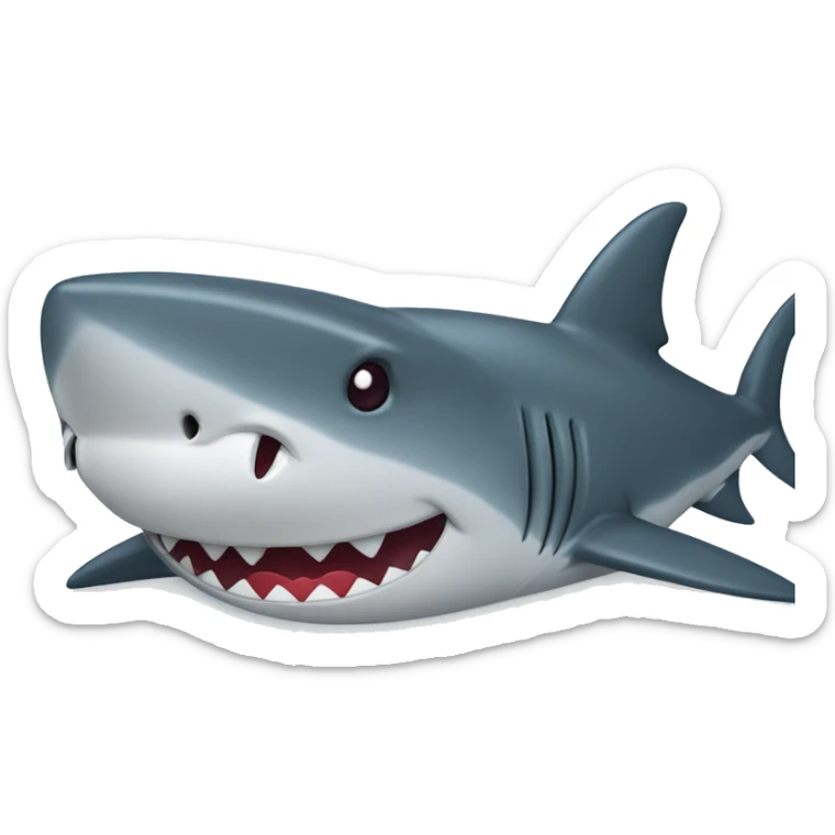 Shark with heart eyes tucked away in bed for the night  sticker