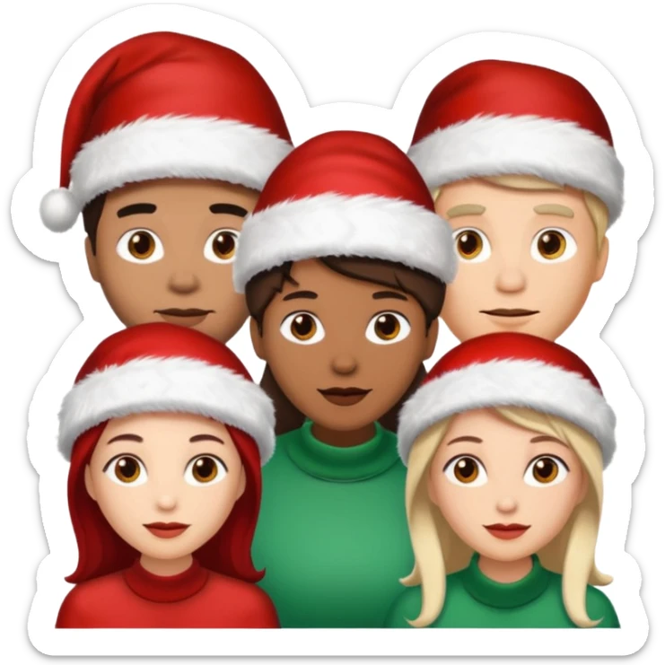 Family Christmas  3 woman’s 2 mana sticker