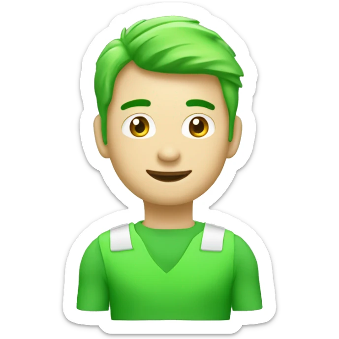 generame un emoji sencillo de energias renovables color verde tipo icono sticker