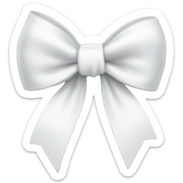 White bow sticker