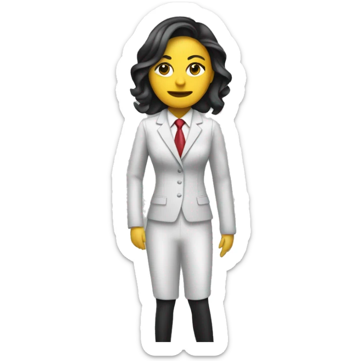woman in suite with presidental band of mexico sticker