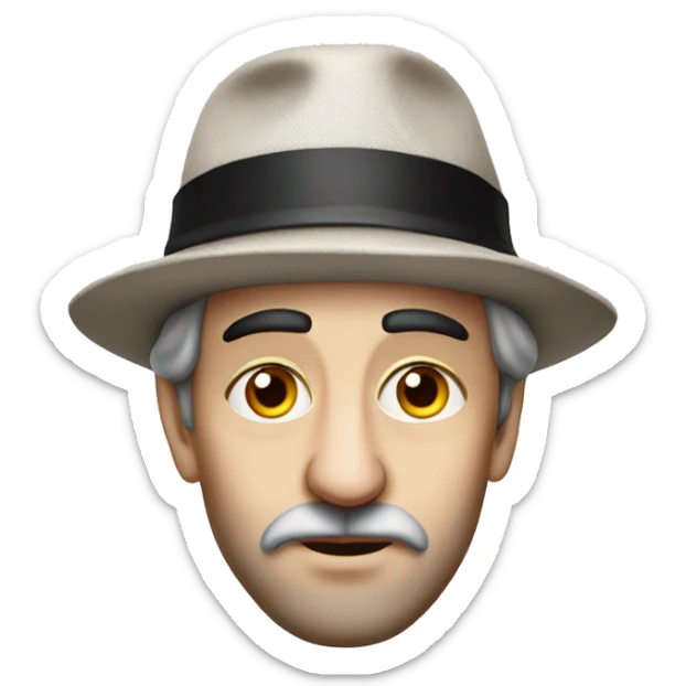 Jewish man in a Jewish hat photorealistic serious sticker