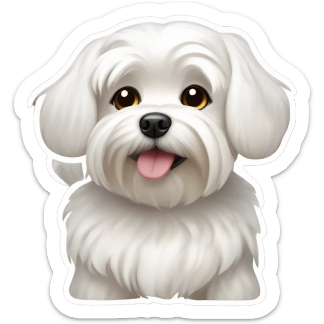 Sticker like an iPhone in the form of a Maltese lapdog dog sticker
