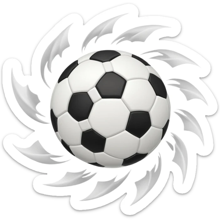 combine the football soccer ball emoji with the wind emoji sticker