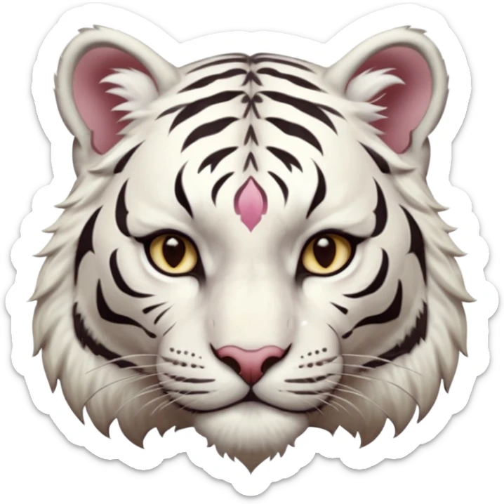 ESO Female white tiger khajiit leader of the umbral rose  sticker