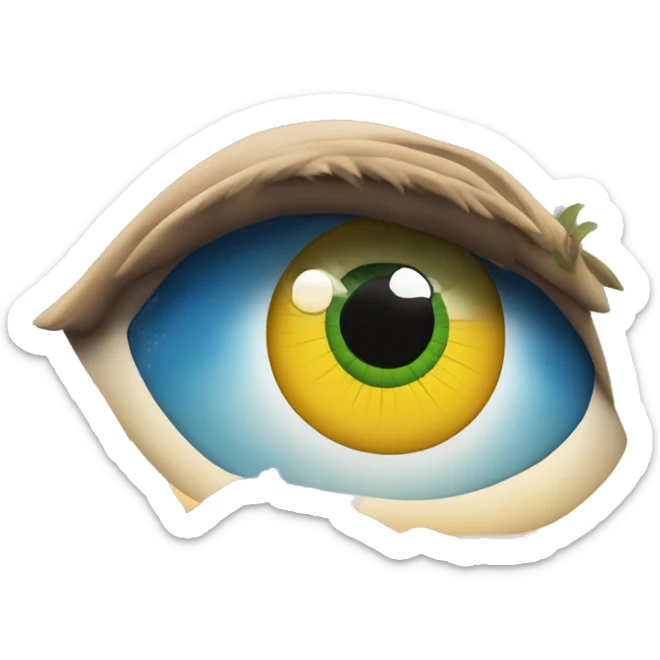 vidigal favela in rio de janeiro and a giant eye in the sky observing it sticker