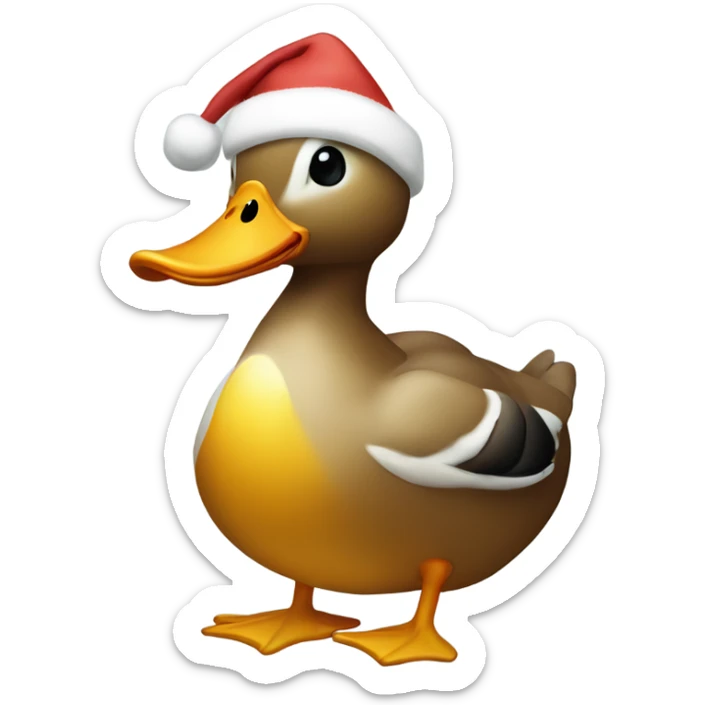 Christmas duck sticker