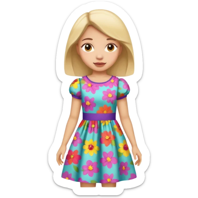 دختر با لباس sticker