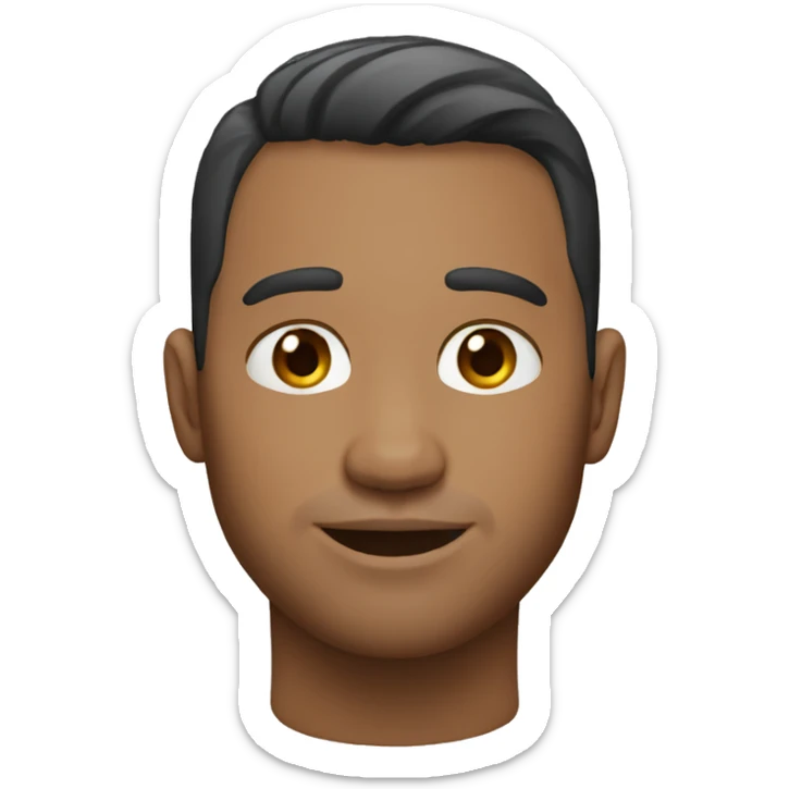 male 30 years old with no facial hair and short hair fade from new zealand sticker