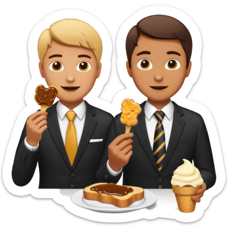 Vegemite on toast with elon musk with Taylor swift in the background eating ice crea sticker