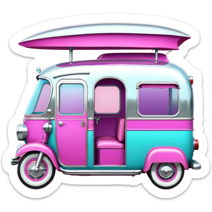 Jetson’s Ultra hotrod Haunted Barbie dream house Caravan motorbike tuk tuk  sticker