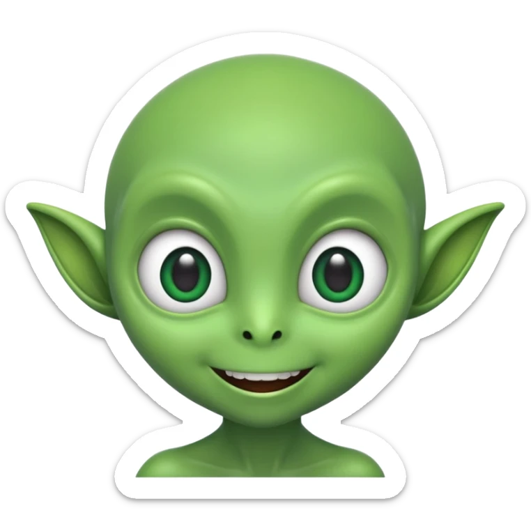 I want you to create an alien just like kaddu from movie koi mil gya sticker