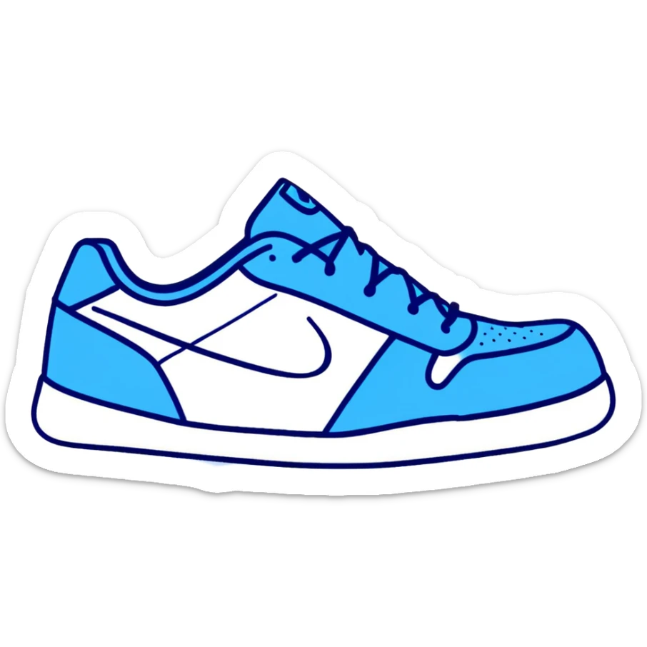 blue Nike tennis shoes, sporty sneakers sticker