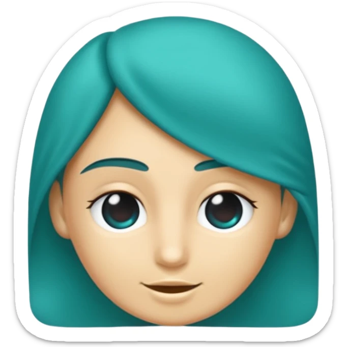 mavi yeşil ve turkuaz renk karışımlı bir turnuva kupası sticker