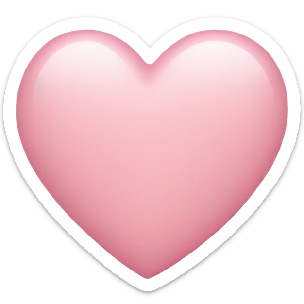 light pink heart sticker