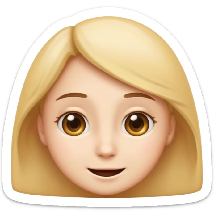 I want an emoji like of hapiness with love calm eyes and cute and with aaa i finally did it moment feeling sticker