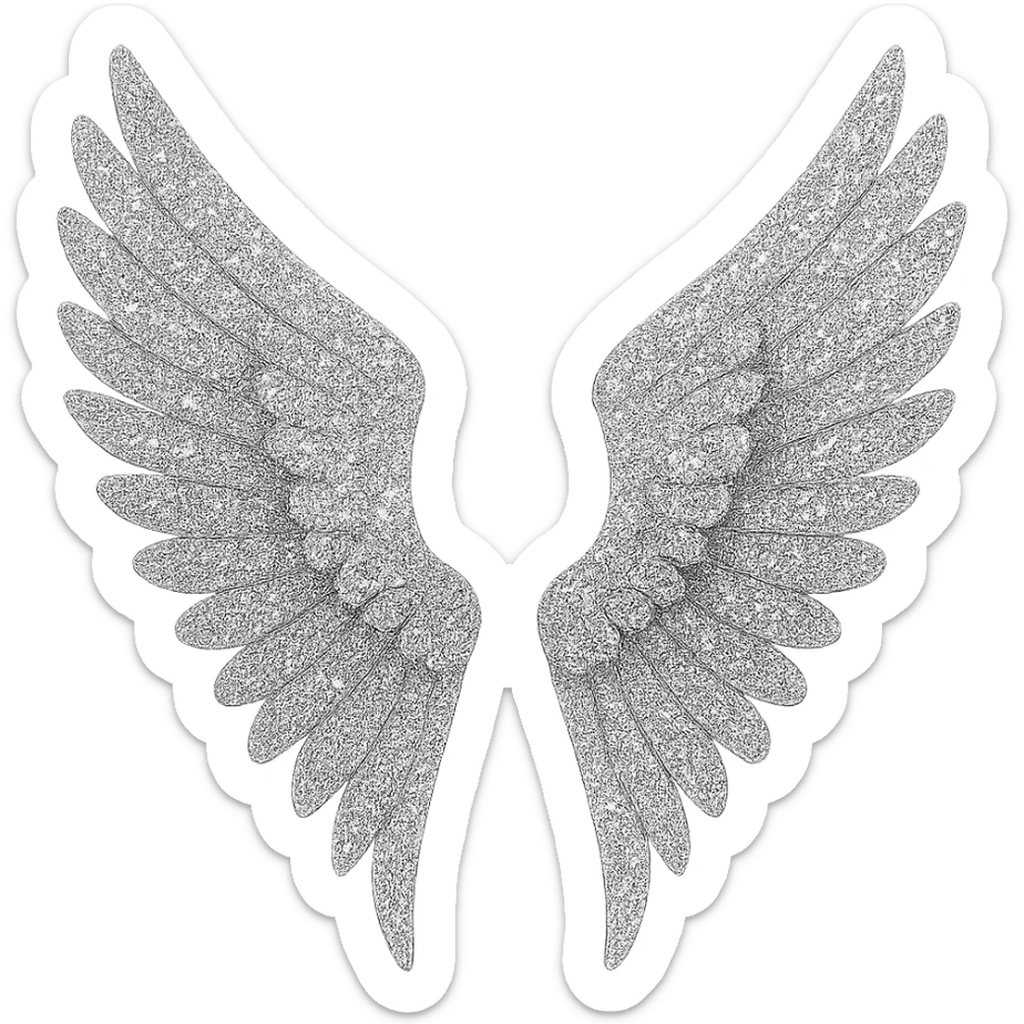  glitter wings, remove background sticker