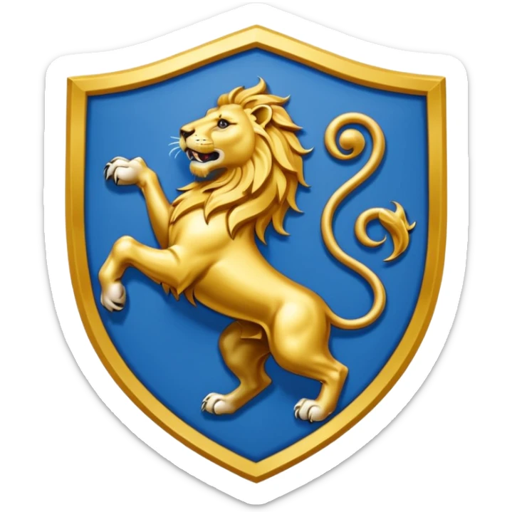 Lion rampant emoji like chelsea football team sticker