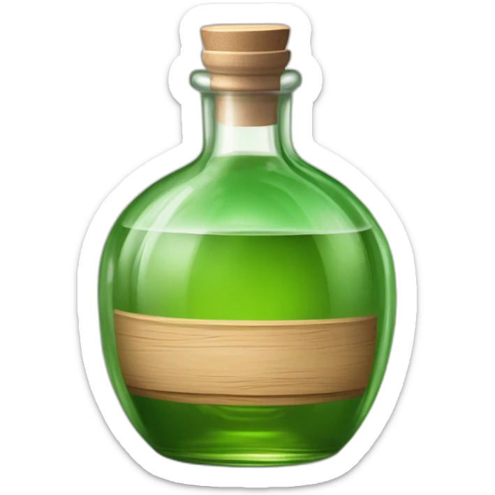 grüner schnaps in der flasche aus dem erzgebirge mit dem namen lauterbacher tropfen sticker