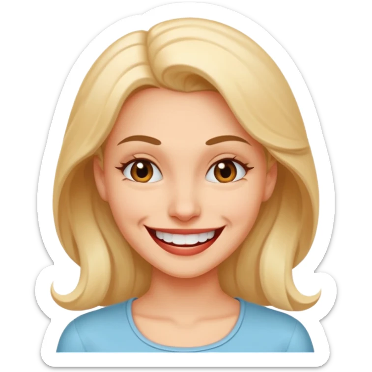 facial Upselling scam women fake sympathetic smile, predatory grin, saccharine smile, smirk sticker