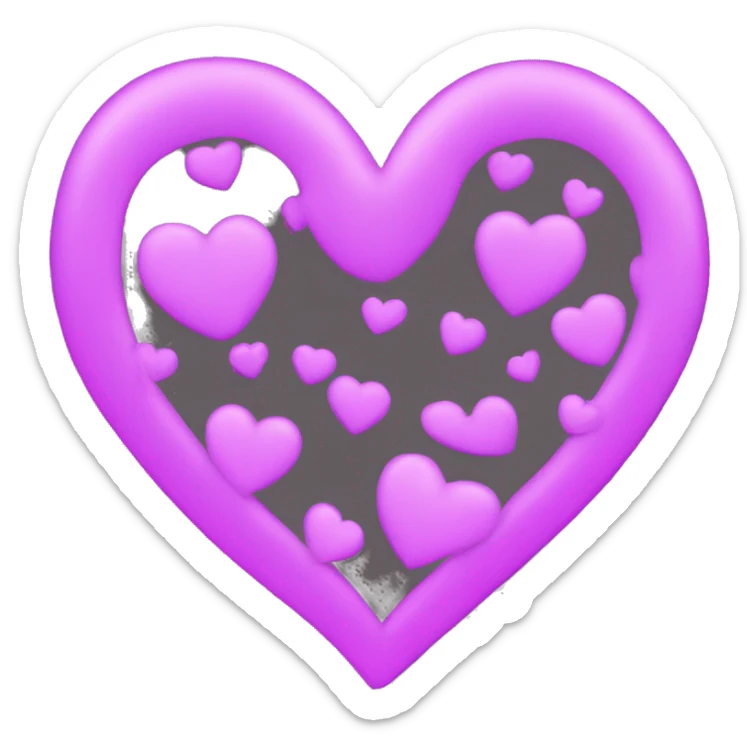 create a heart that looks like this ❤ but change the colors to neon blue and purple sticker