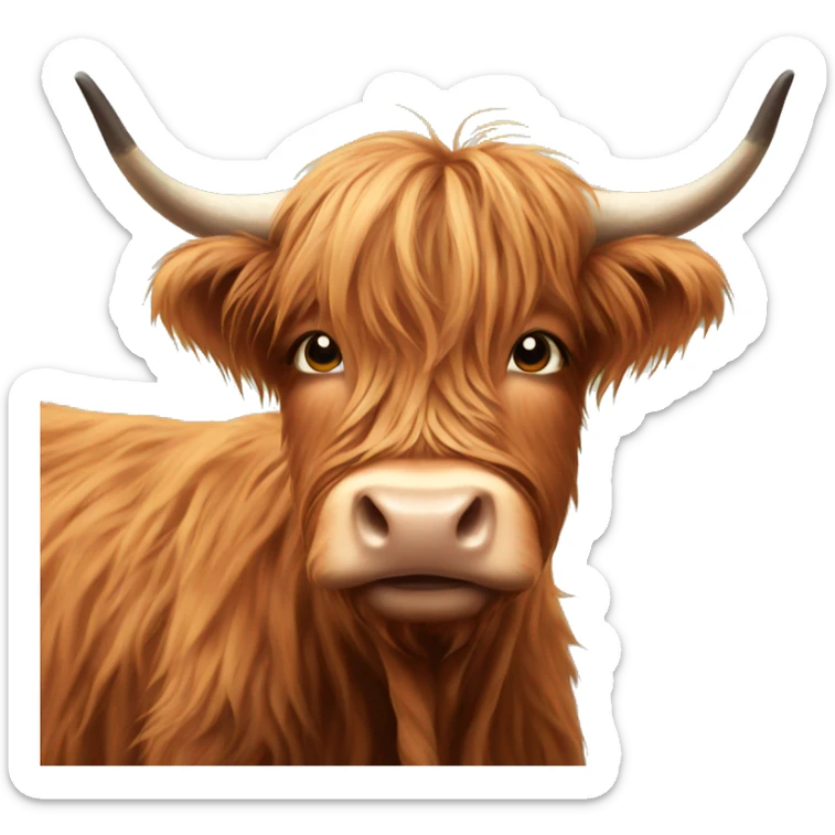 highland cow sticker