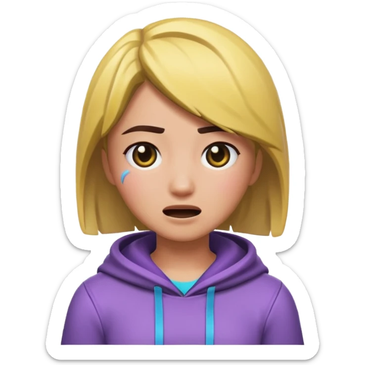 Faire un emoji à partir d'une image du skin fortnite Chani thème emote twitch fond transparent qui pleure. 
    sticker