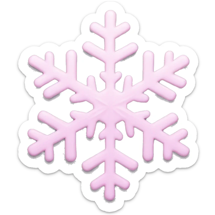 pastel pink snowflake  sticker