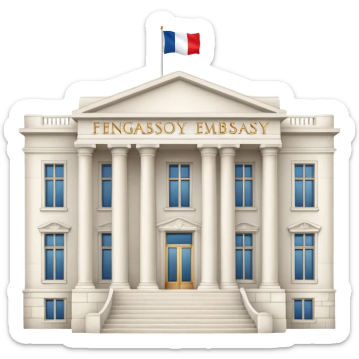 building of the French Embassy in the United States sticker