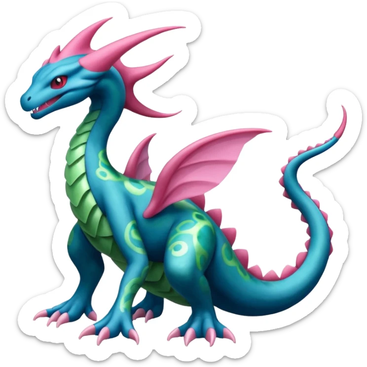 Salamence-Cresselia-Zygarde-Fakémon-fusion, full body sticker