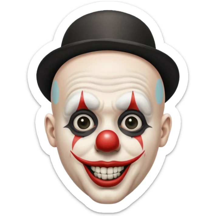 Art the clown (Bald mime with a small black cap on his head) Terrifier movie sticker