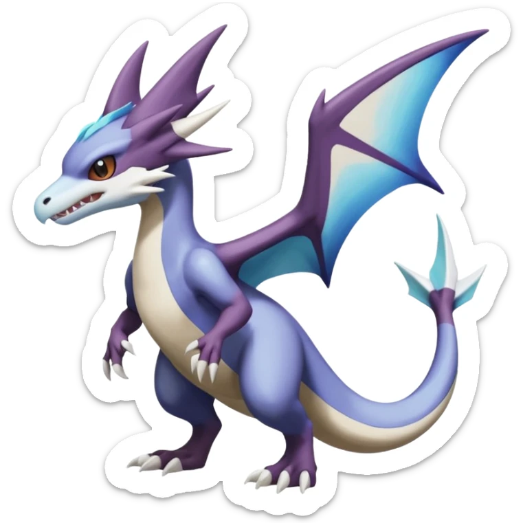 Shiny Noivern-Latios-Marowak-Lugia-Fakémon-hybrid-creature (full body)  sticker