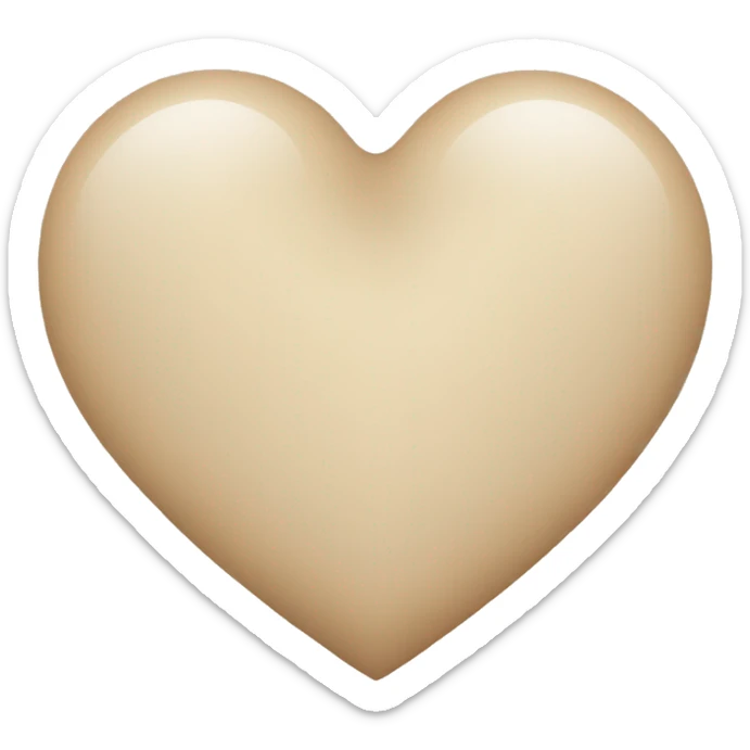 beige heart sticker