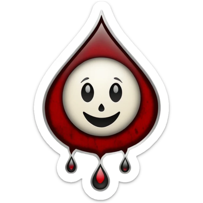 Minimalist emoji-style sticker of a gothic paper with “your soul” in blackletter, desaturated blood drop as signature, grayscale ink and parchment texture



 sticker