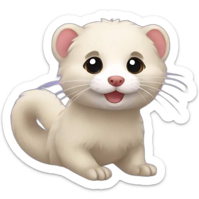 ferret noodle sticker