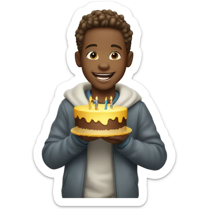 happy birthday little boy celebrating birthday (brother) sticker