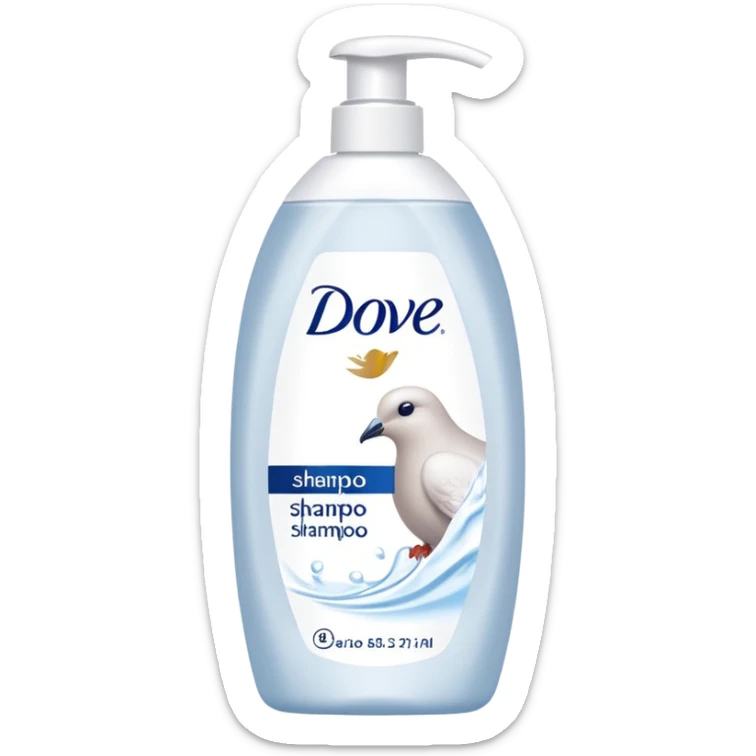 Dove shampoo sticker
