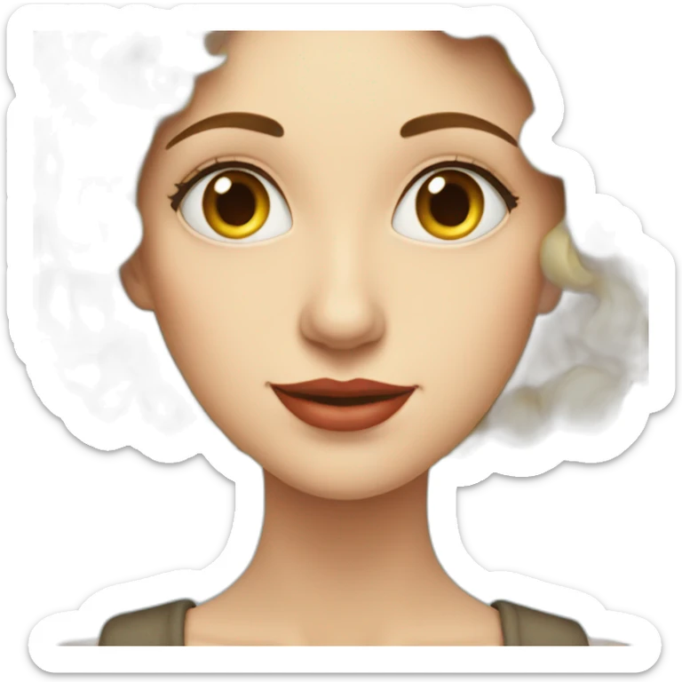 woman from the cover of In The Aeroplane Over The Sea sticker