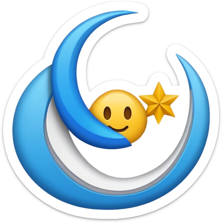 DOĞU TÜRKİSTAN BAYRAĞI (İNSANSIZ) AY VE YILDIZ MAVİ BAYRAK sticker