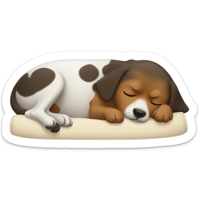 dog sleeping  sticker