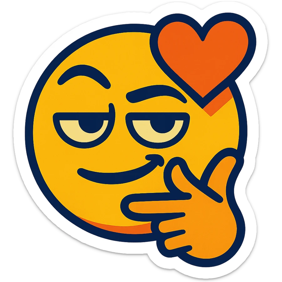 the concept of 'rizz' as a cool, confident, charismatic emoji, cartoon style sticker