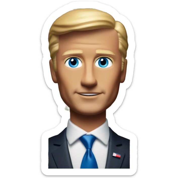 US president Ken in Barbie style, oil paint, mysterious eyes, intricate lips, masterpiece portrait, odd perspective, beautiful, desirable, logical, midsommar, ikea sticker