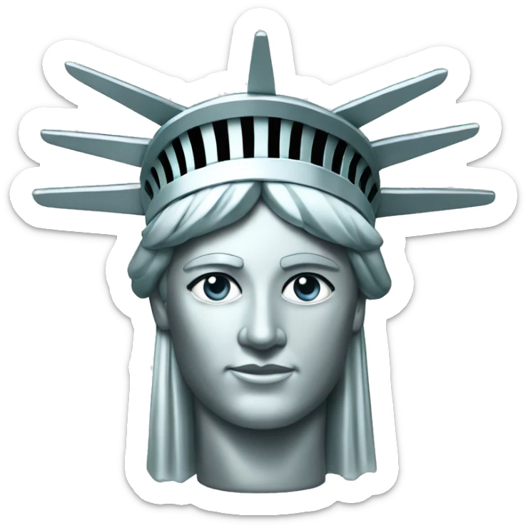 Statue of Liberty made of platinum sticker
