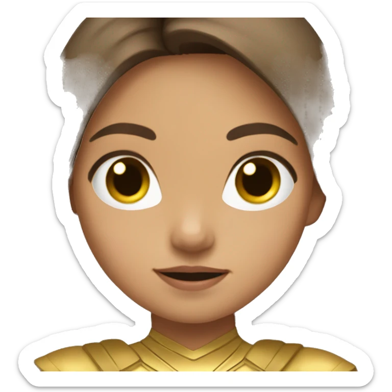 superhero, child, girl, long brown hair, brown eyes, hispanic, straight hair, earrings, gold clothes sticker