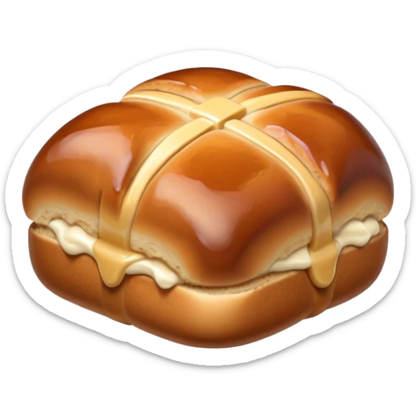 Hot cross bun sticker