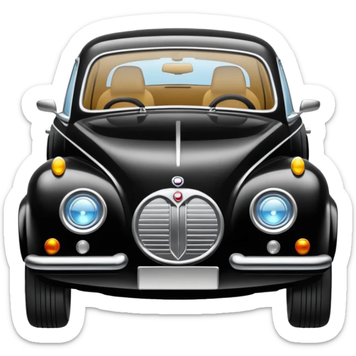Crée-moi une voiture noire, berline, très classe La voiture  en long 2025classe S. sticker