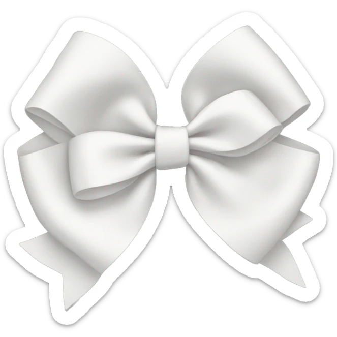 White bow sticker